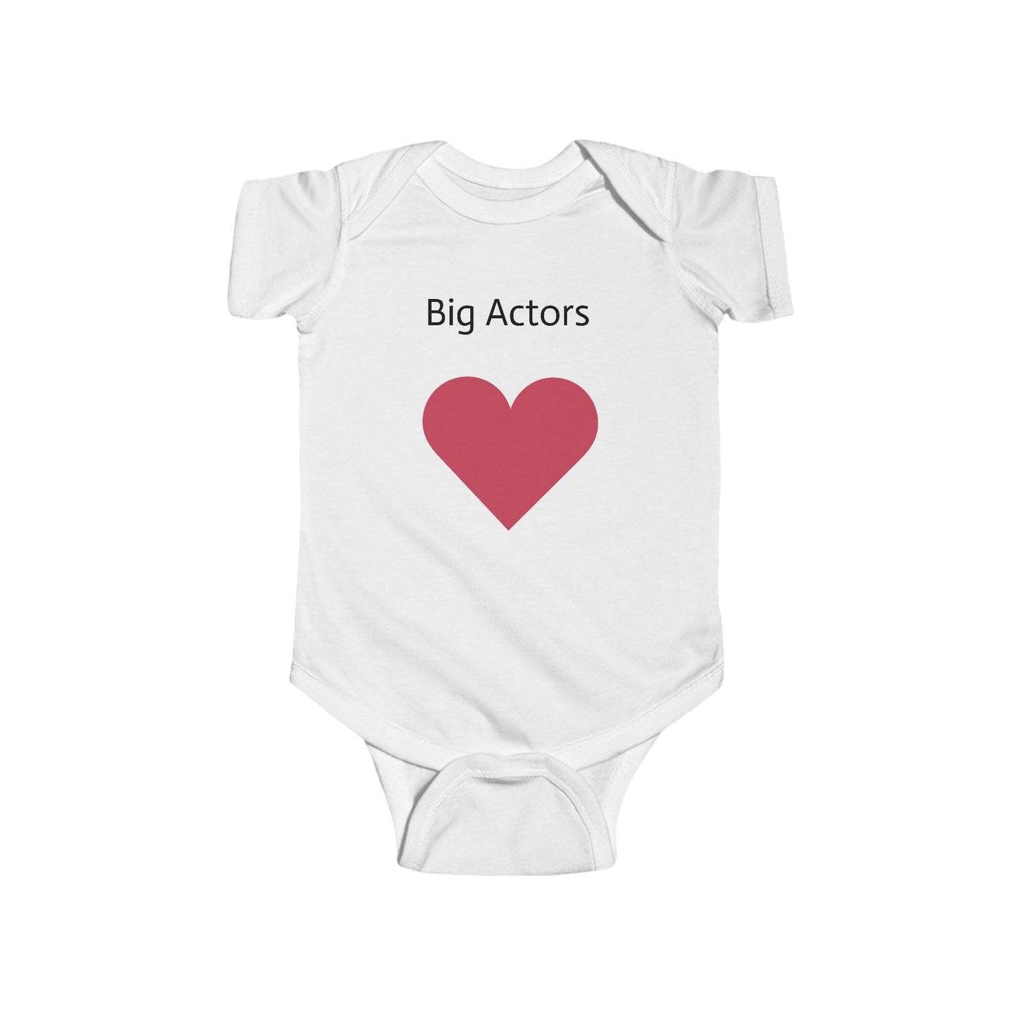 Big Actors Baby Bodysuit with Heart – Cute Newborn Onesie