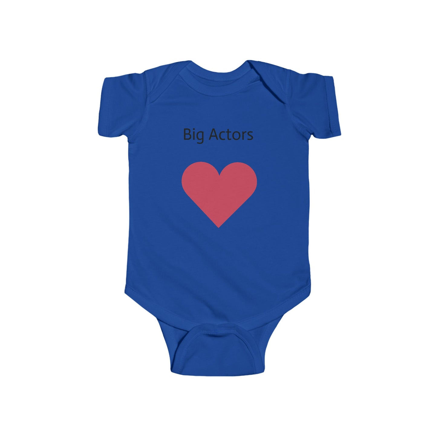 Big Actors Baby Bodysuit with Heart – Cute Newborn Onesie