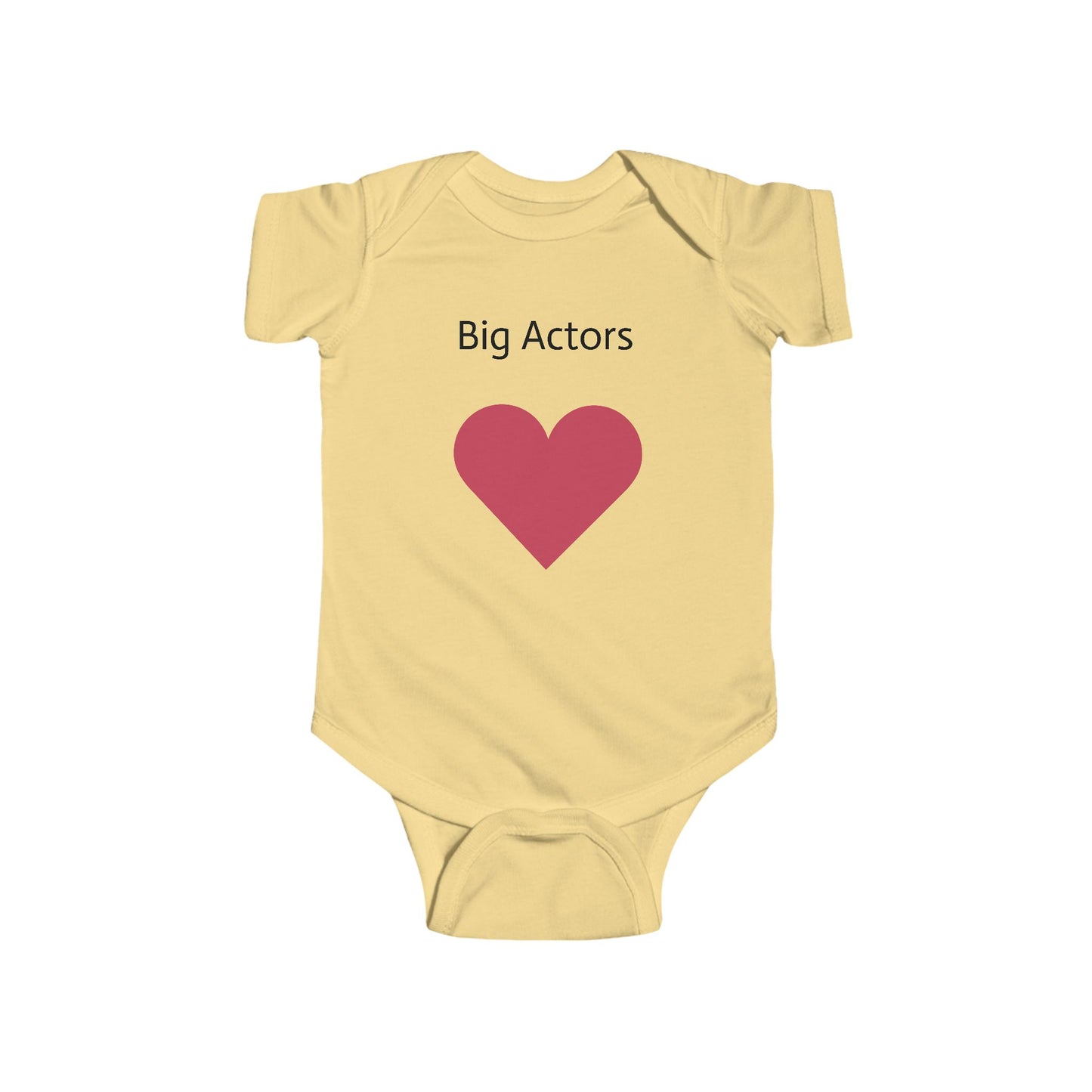 Big Actors Baby Bodysuit with Heart – Cute Newborn Onesie