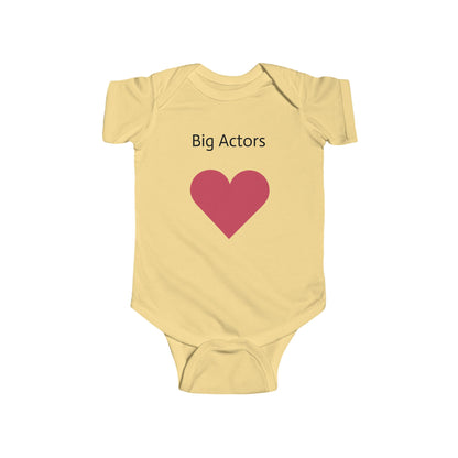 Big Actors Baby Bodysuit with Heart – Cute Newborn Onesie