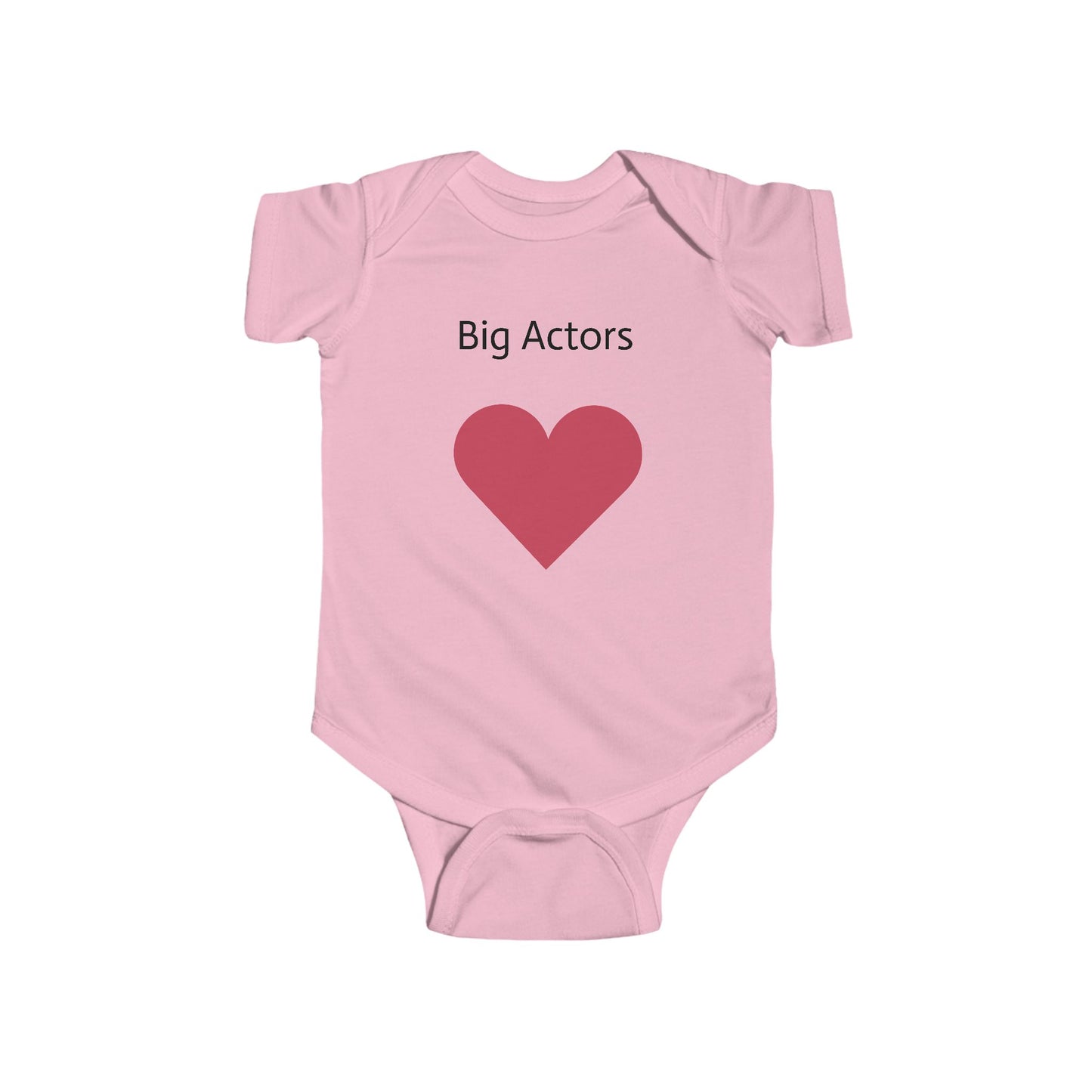 Big Actors Baby Bodysuit with Heart – Cute Newborn Onesie