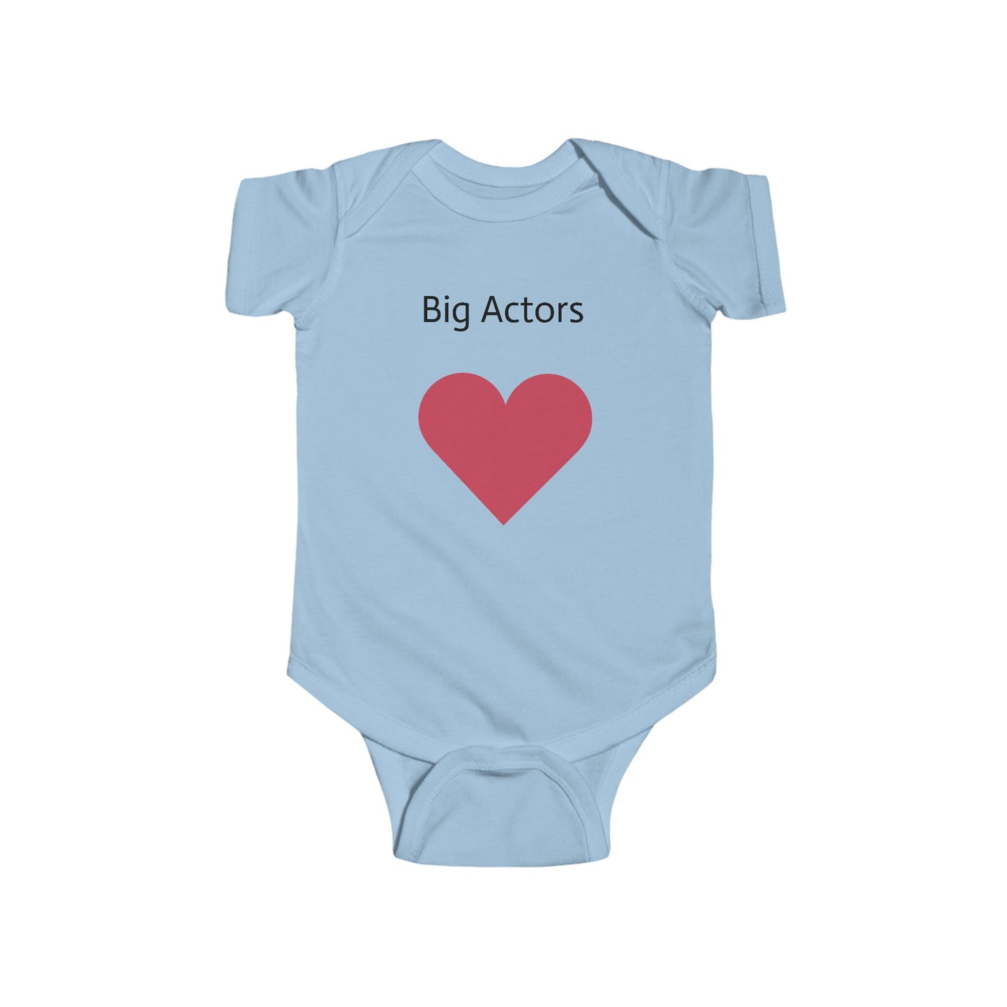 Big Actors Baby Bodysuit with Heart – Cute Newborn Onesie