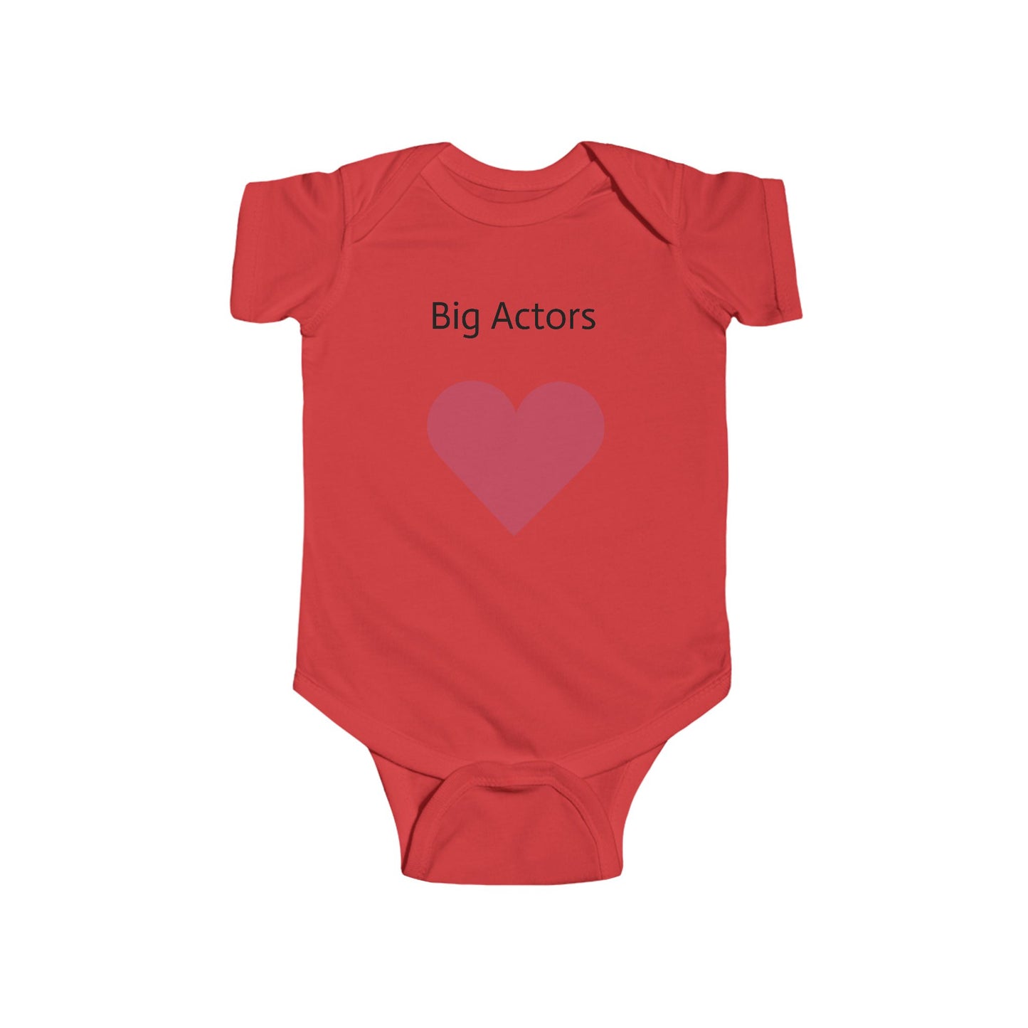 Big Actors Baby Bodysuit with Heart – Cute Newborn Onesie