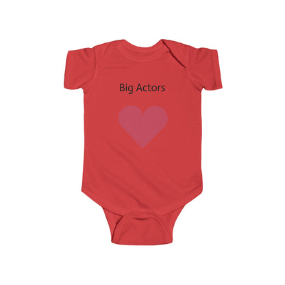 Big Actors Baby Bodysuit with Heart – Cute Newborn Onesie