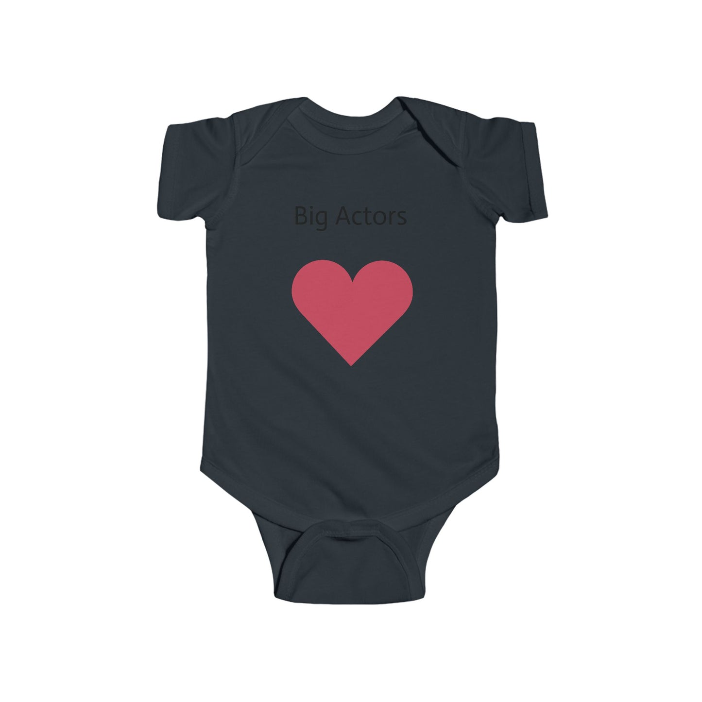 Big Actors Baby Bodysuit with Heart – Cute Newborn Onesie