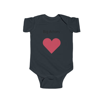 Big Actors Baby Bodysuit with Heart – Cute Newborn Onesie