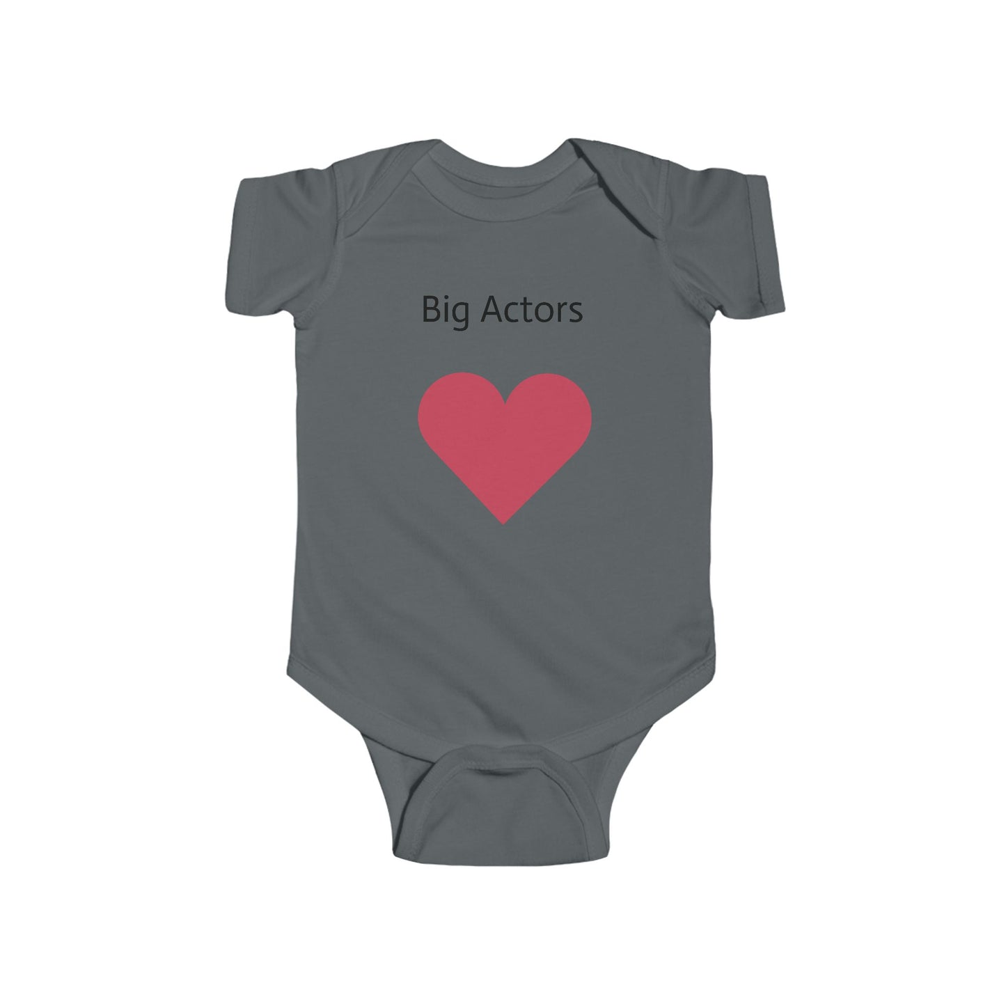 Big Actors Baby Bodysuit with Heart – Cute Newborn Onesie