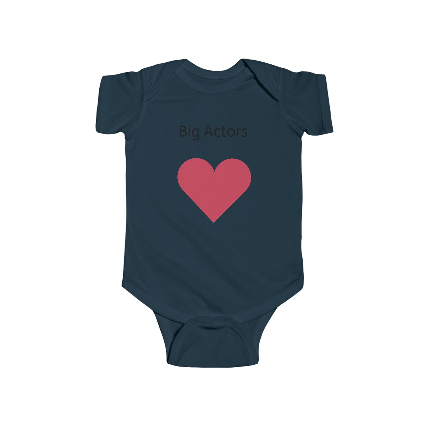 Big Actors Baby Bodysuit with Heart – Cute Newborn Onesie