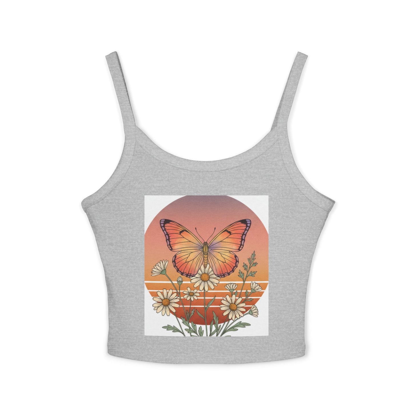Beach Vibes Women's Spaghetti Strap Tank Top — "to the beach" Graphic