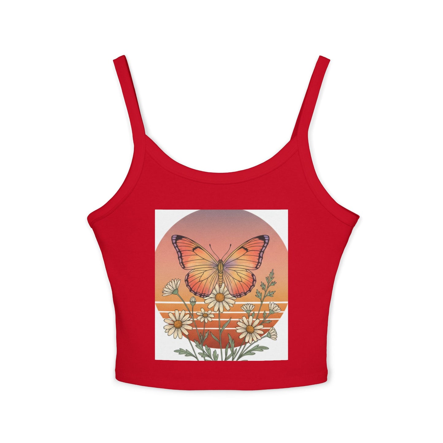 Beach Vibes Women's Spaghetti Strap Tank Top — "to the beach" Graphic