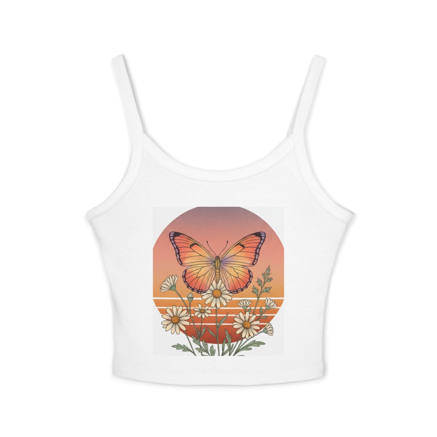 Beach Vibes Women's Spaghetti Strap Tank Top — "to the beach" Graphic
