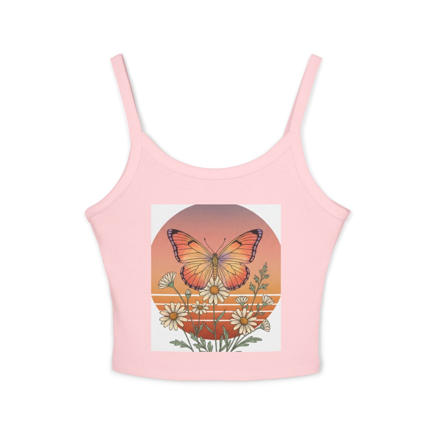 Beach Vibes Women's Spaghetti Strap Tank Top — "to the beach" Graphic