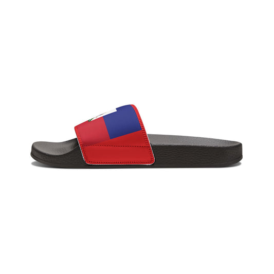 Men's Removable-Strap Slide Sandals — Red & Blue Casual Pool Slides
