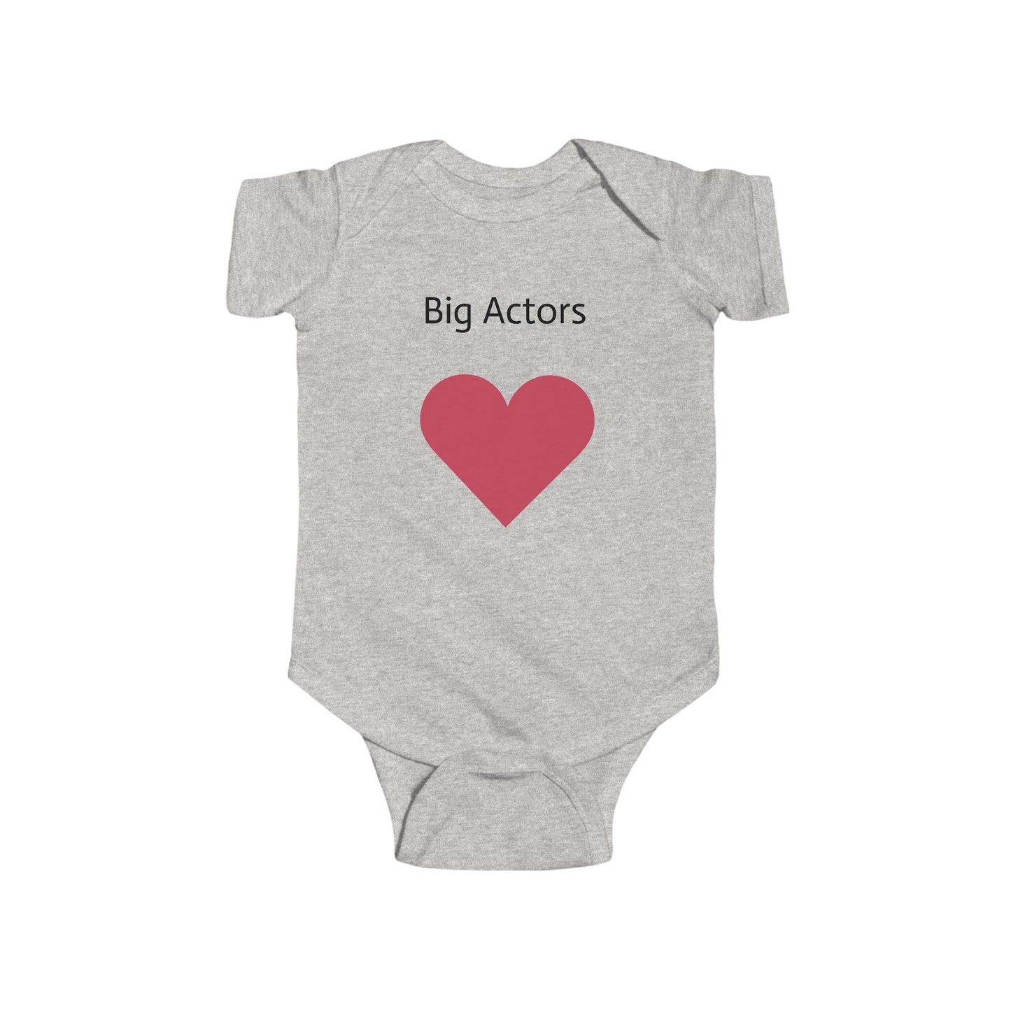Big Actors Baby Bodysuit with Heart – Cute Newborn Onesie