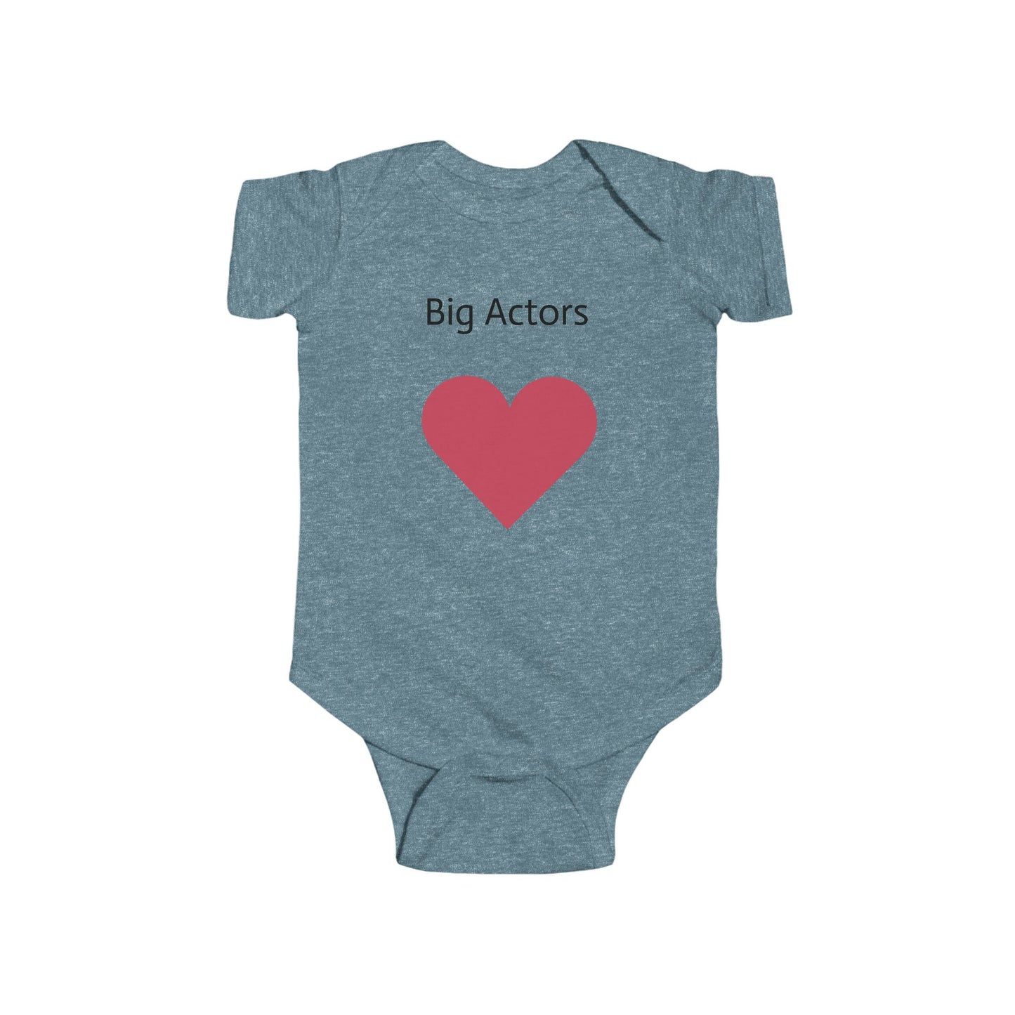 Big Actors Baby Bodysuit with Heart – Cute Newborn Onesie