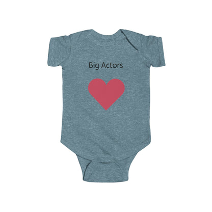 Big Actors Baby Bodysuit with Heart – Cute Newborn Onesie