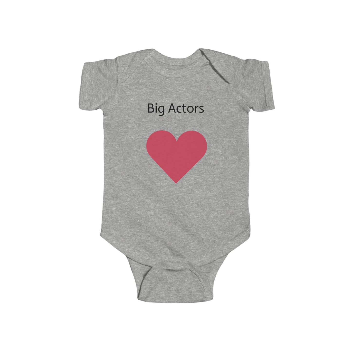 Big Actors Baby Bodysuit with Heart – Cute Newborn Onesie