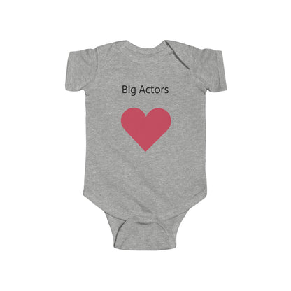 Big Actors Baby Bodysuit with Heart – Cute Newborn Onesie