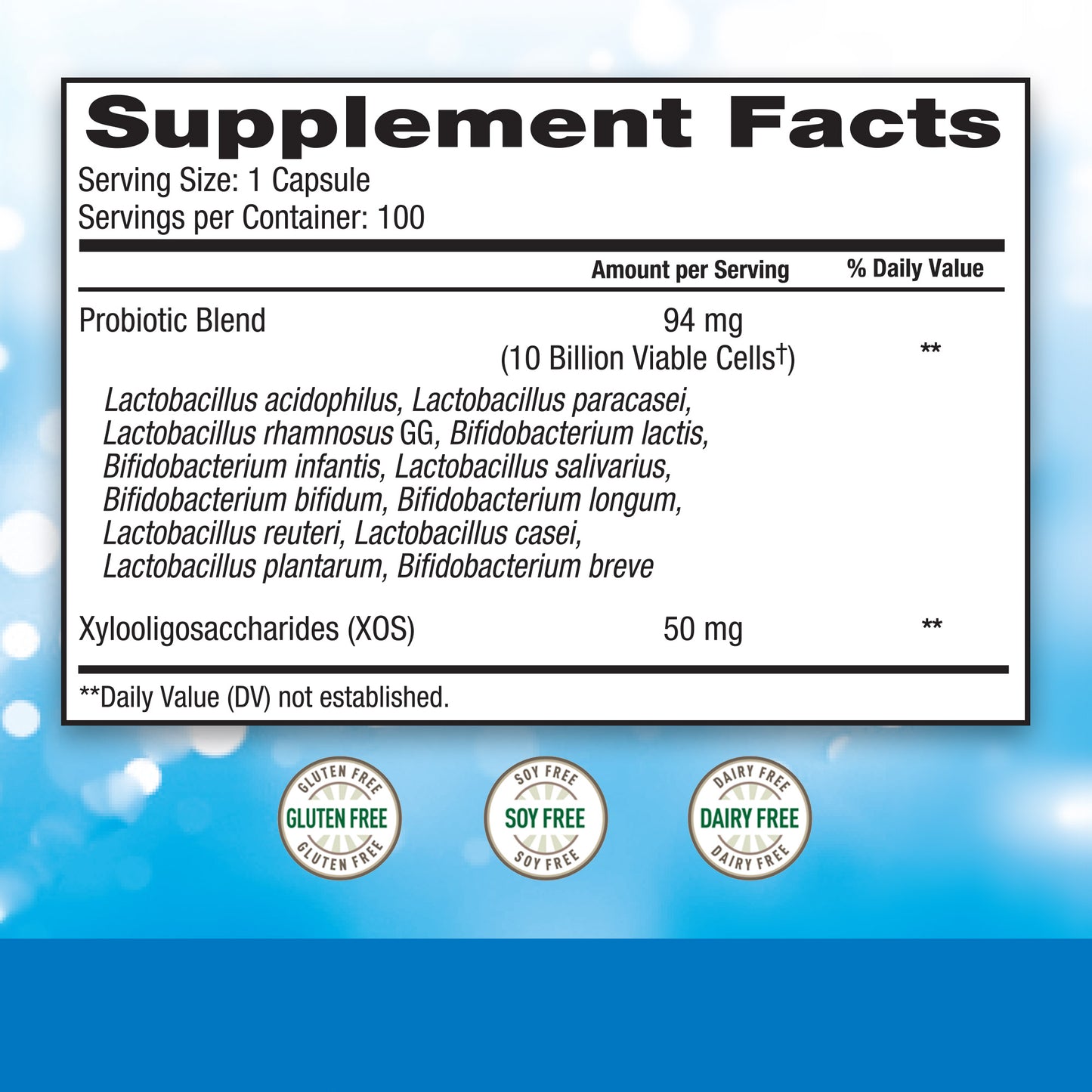 Advanced Digestive Probiotic, 100 Capsules