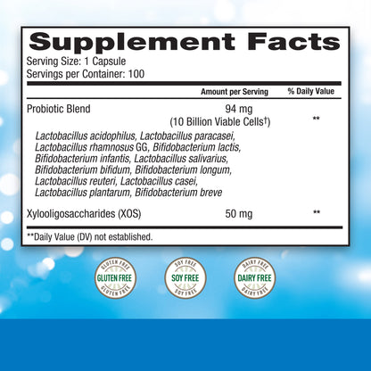 Advanced Digestive Probiotic, 100 Capsules